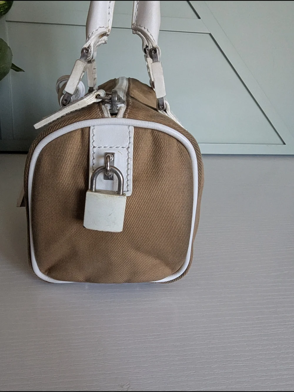 Fendi Beige and White Mini Satchel Bag - Picture 8 of 13